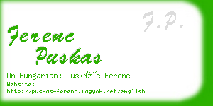 ferenc puskas business card
